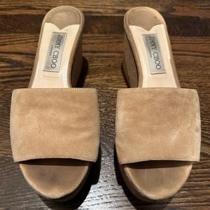 Jimmy Choo Nude slide/wedge 37